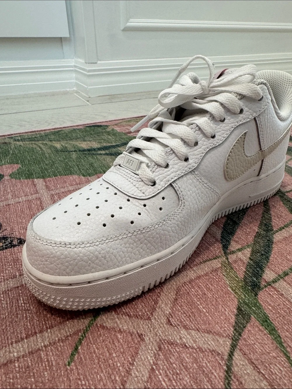 Nike Air Force Ones White Light Orewood Brown Pink Foam 9